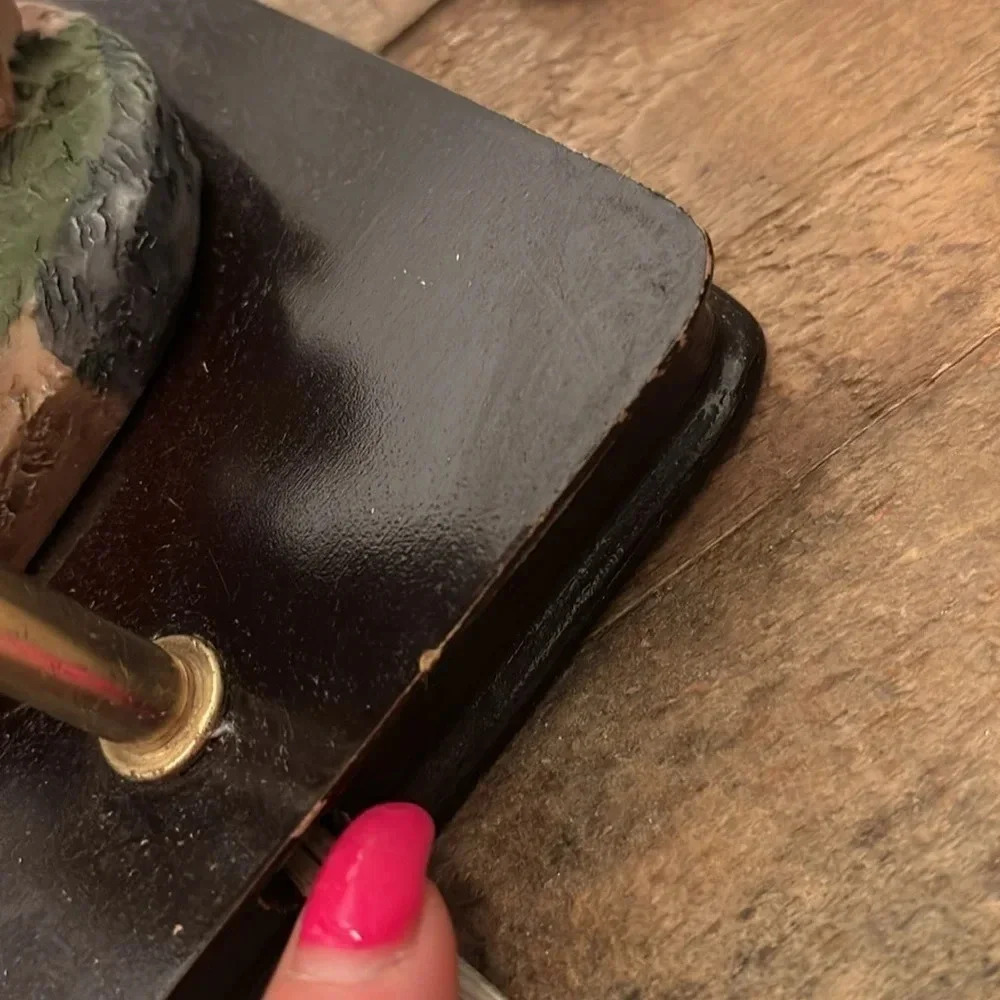 Vintage precious collection boy with dogs lamp - Picture 6 of 8